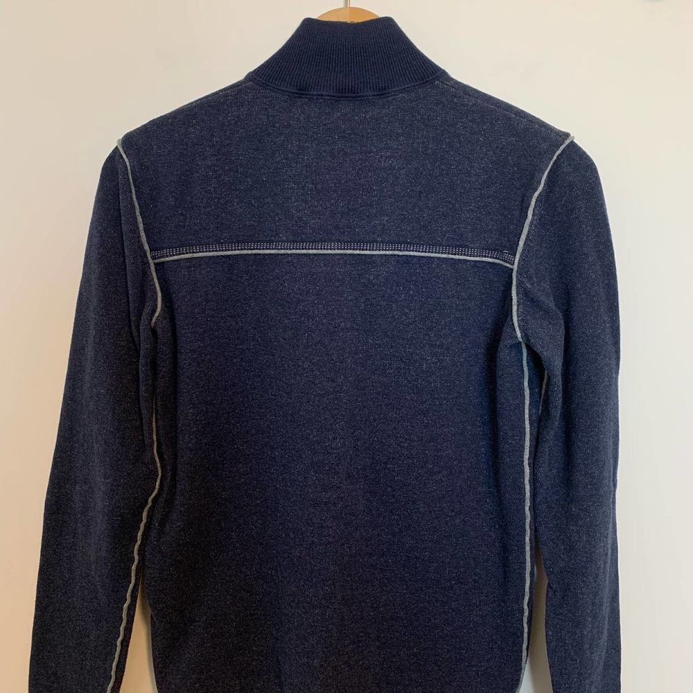 Sundance Mens Long Sleeve Sweater Shirt Size Small Navy Blue Button - Picture 10 of 15